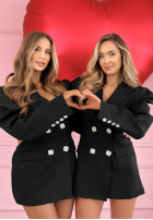 Elegancka marynarka z bufiastymi rękawami Avenelle czarna