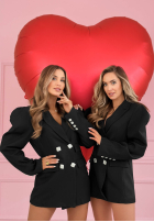 Elegancka Blazer z bufiastymi rękawami Avenelle Schwarz