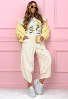 Material Hose z kieszeniami i ściągaczami Only Sunny Days Gelb