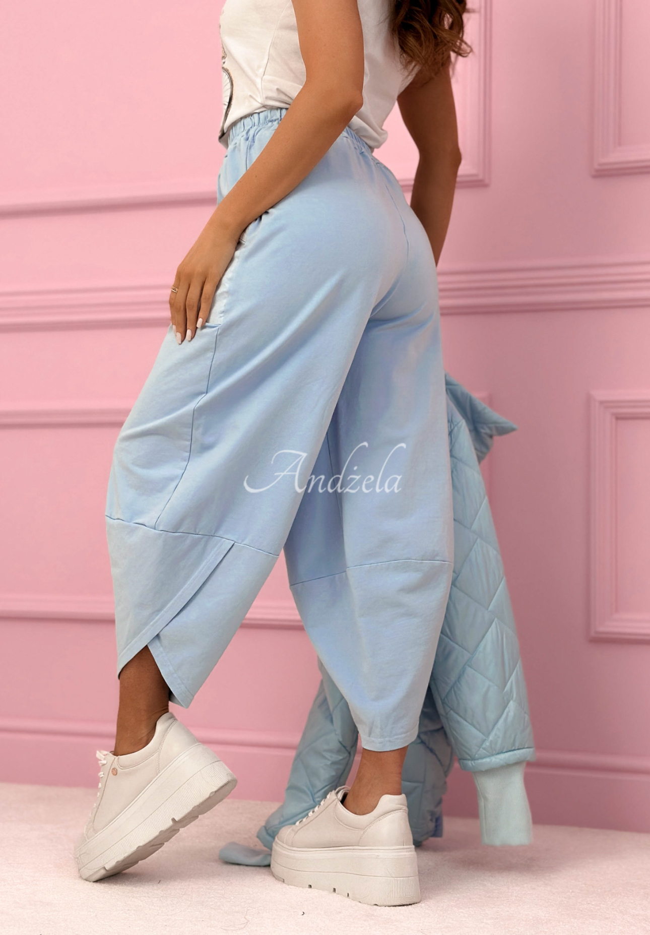 Only Sunny Days blue cotton balloon pants with pockets