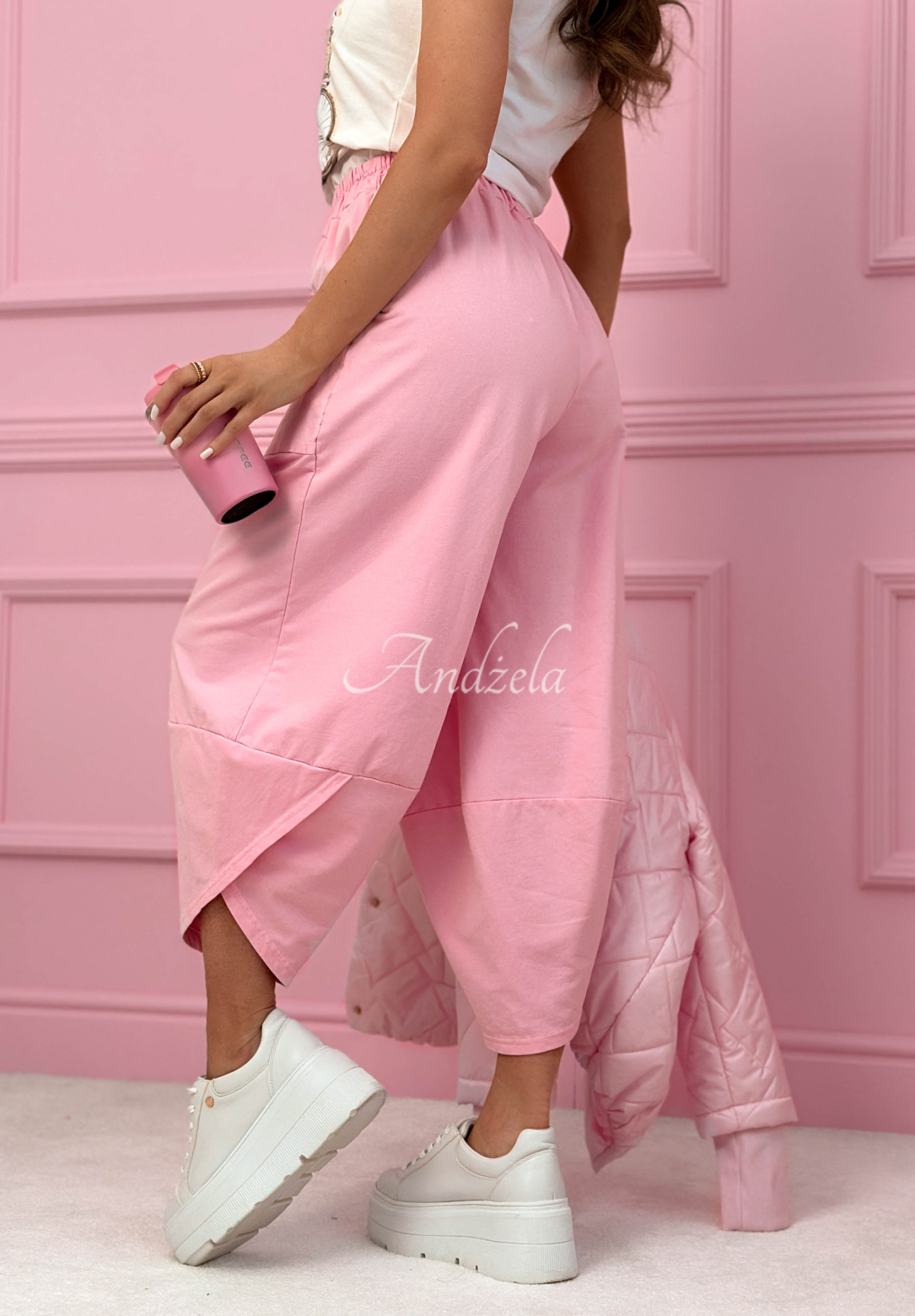 Cotton balloon pants with pockets Only Sunny Days pink