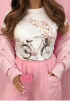 T-Shirt z nadrukiem Butterflies Dreams biało-Gelb