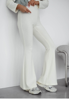 Bawełniany Sweat Set Sweatshirt i Hose dzwony Nicole Ecru