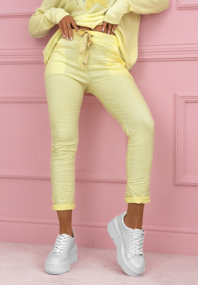 Viscose pants with stripes The Spring Begins yellow