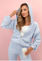 Welurowy Sweat Set Sweatshirt i Hose Ready To Go Beige