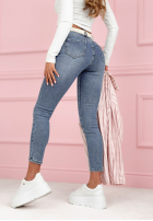 Hose Jeans skinny z paskiem Riley Blau