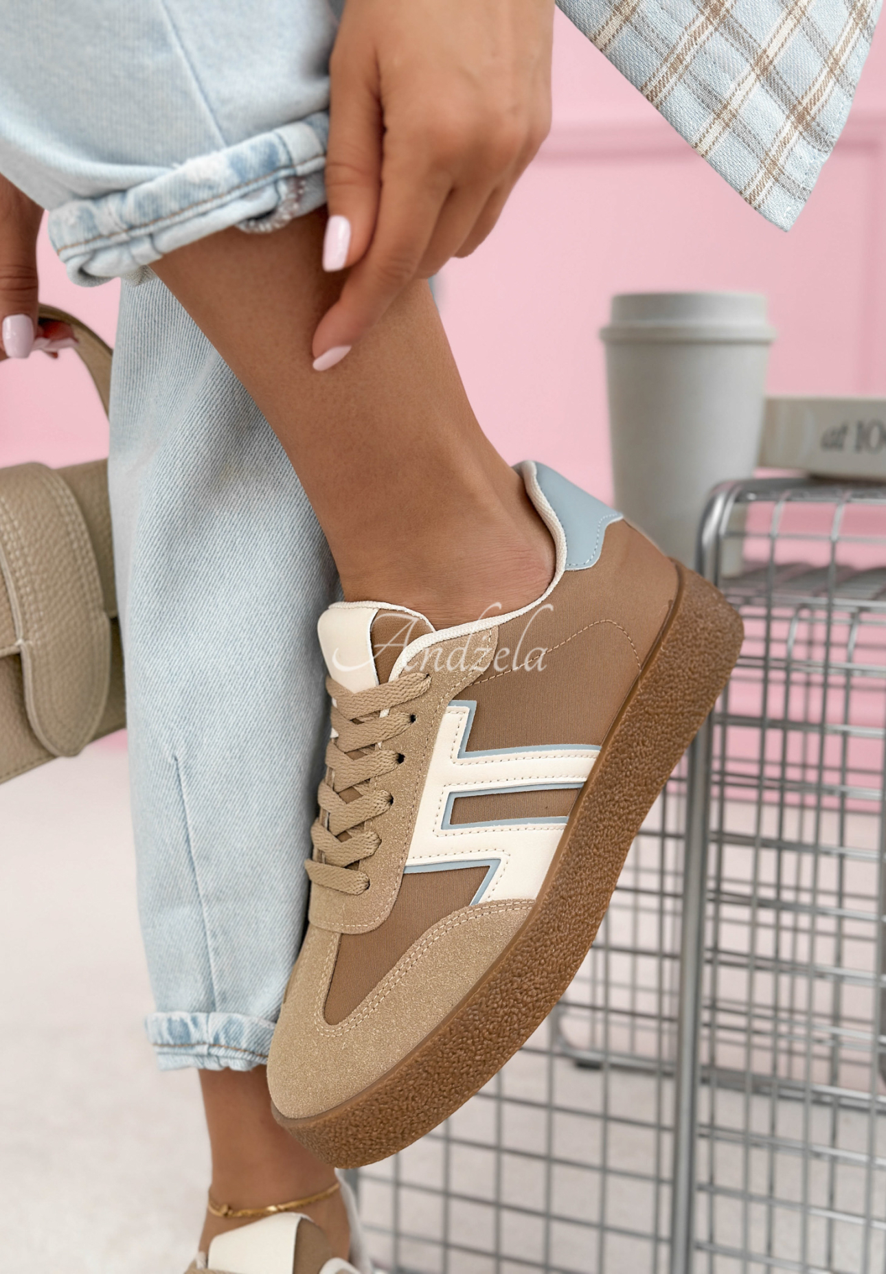 Sneaker Gotta Keep Going Beige-Camel