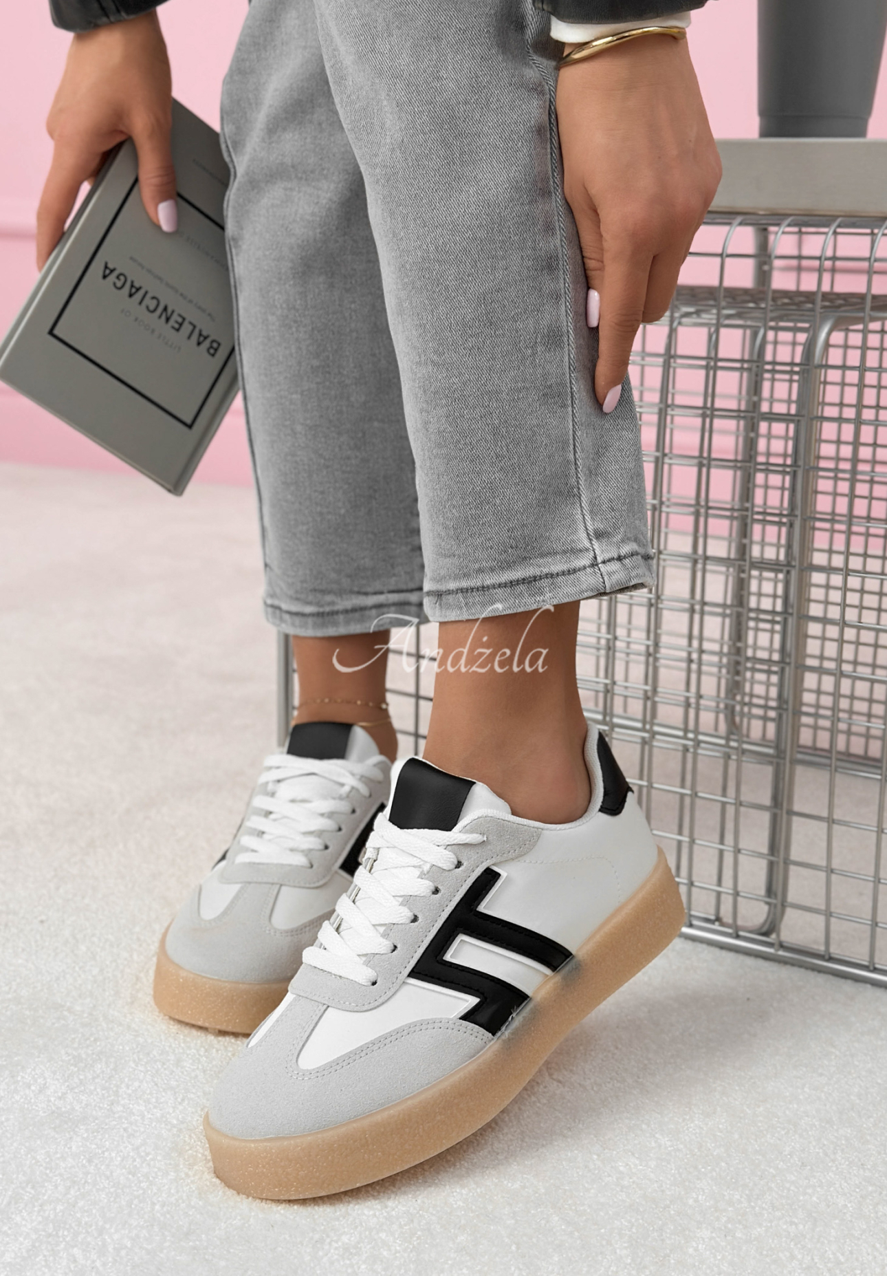 Sneaker Gotta Keep Going weiß-Schwarz