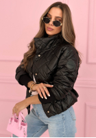 Pikowana kurtka ze stójką Hilda żółta