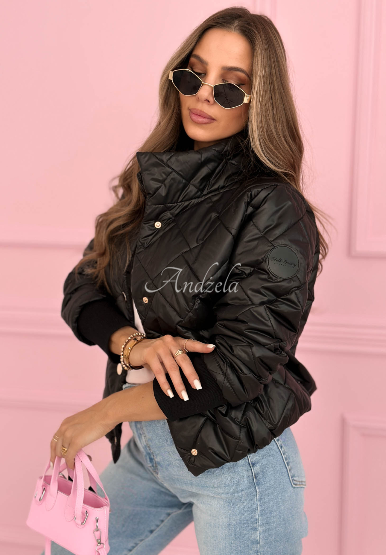 Steppjacke mit Stehkragen Hilda Schwarz