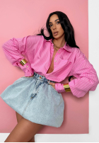 Hemd w paski oversize La Milla Sophie Rosa