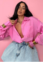 Hemd w paski oversize La Milla Sophie Rosa