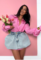 Hemd w paski oversize La Milla Sophie Rosa