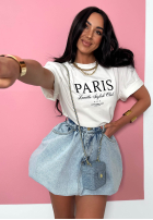 T-shirt z nadrukiem La Milla Paris biały