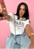 T-Shirt z nadrukiem La Milla Paris Weiß