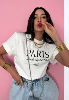 T-Shirt z nadrukiem La Milla Paris Weiß