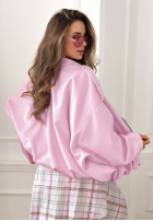 Zamszowa kurtka bomberka oversize Early Season błękitna