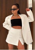 Blazer z paskami La Milla Caitlyn Ecru