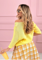 Leicht Pullover z nadrukiem Lemon Bow Rosa
