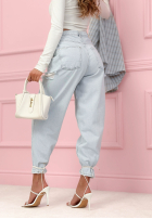 Hose Jeans mom fit z przetarciami Socorro Hellblau