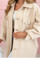 Mantel z kieszeniami Kaori Beige