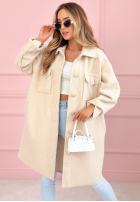 Mantel z kieszeniami Kaori Beige