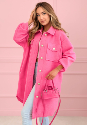 Viskose-Mantel mit Taschen Kaori Fuchsia