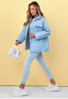 Pikowana Jacke z kołnierzem i kieszeniami Sunflower Himmelblau