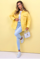 Pikowana Jacke z kołnierzem i kieszeniami Sunflower Himmelblau