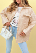 Pikowana kurtka z kołnierzem i kieszeniami Sunflower błękitna