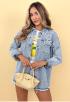 Jeans Jacke katana Can't Hide It Hellblau