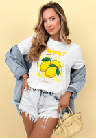 T-Shirt z nadrukiem Sweet Goodness biało-Blau