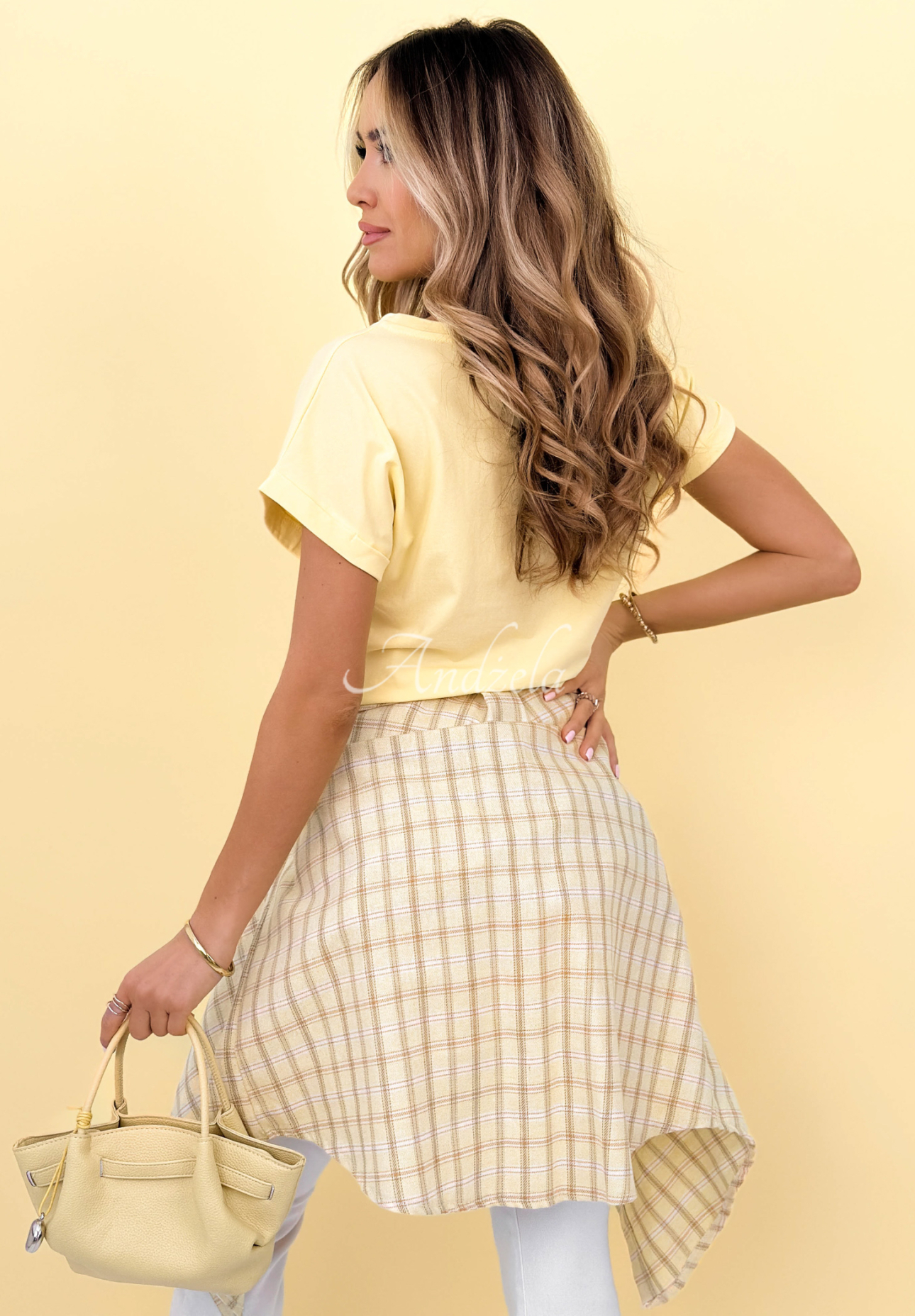 Baumwoll T-Shirt Solenne Gelb