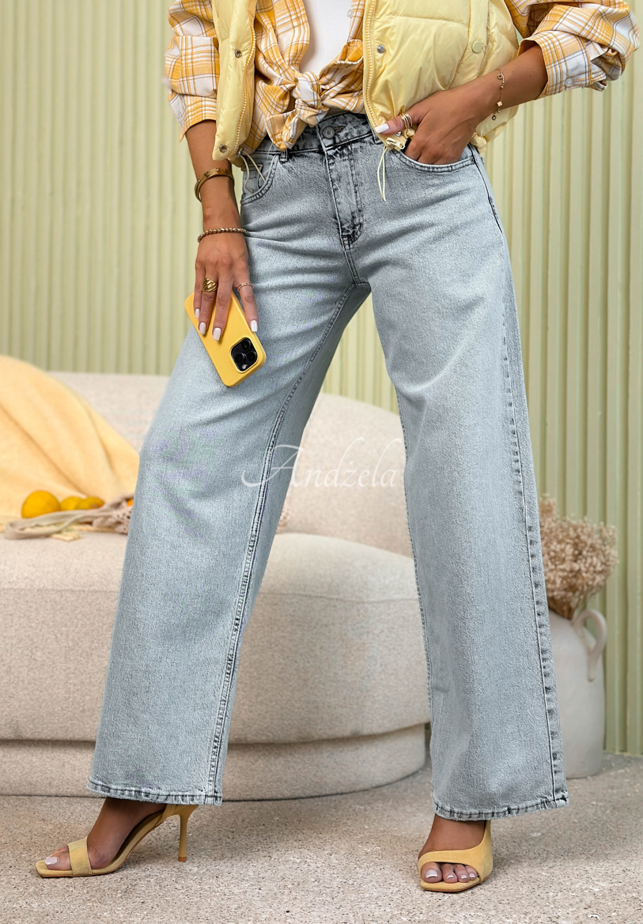 Jeanshosen wide leg Against Me Hellblau