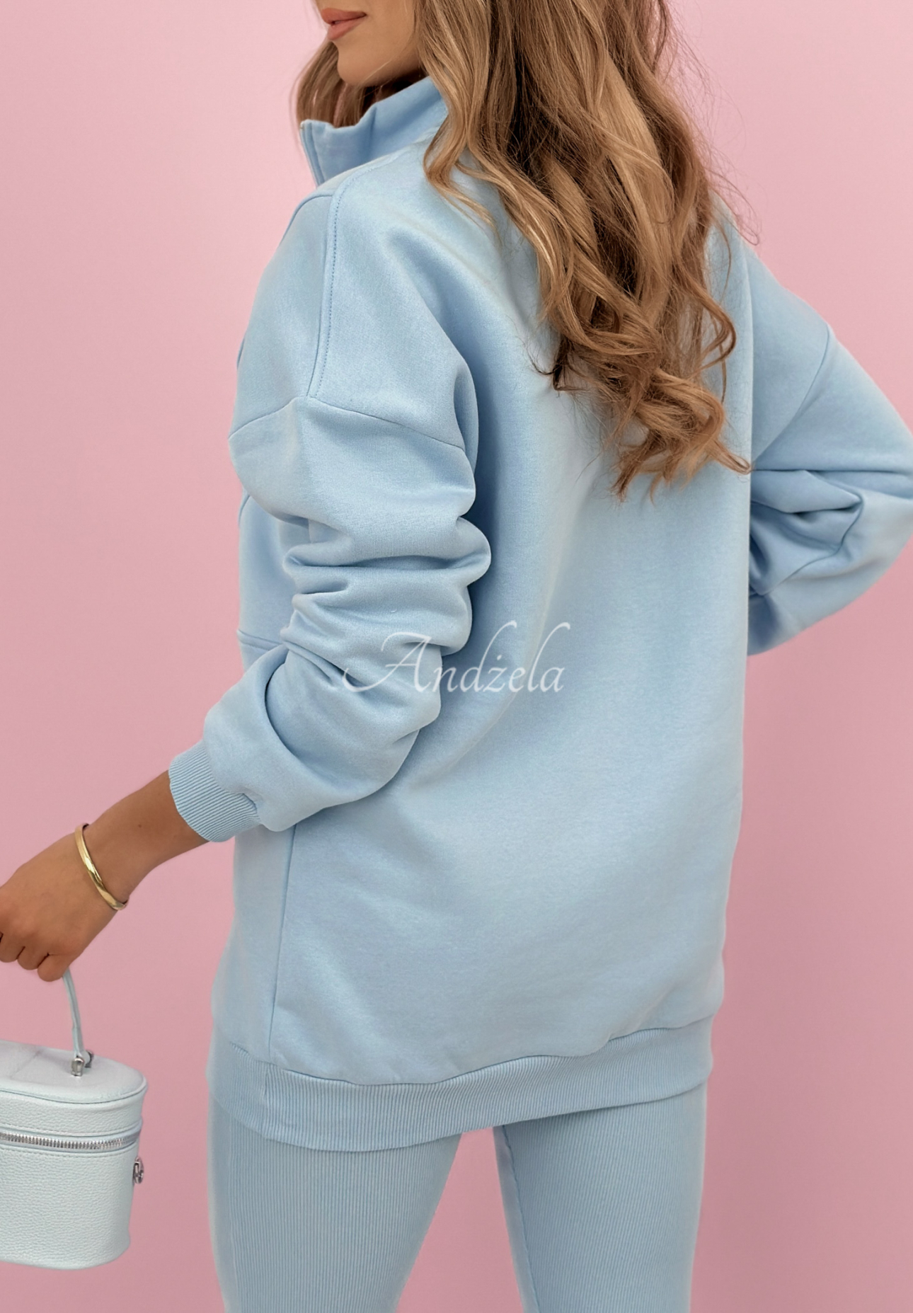 Baumwollset Sweatshirt, Leggings und 3-in-1-Top Look At Me Blau