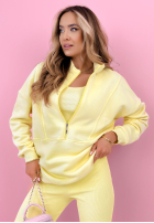 Komplet bluza, legginsy, top 3in1 Look At Me żółty
