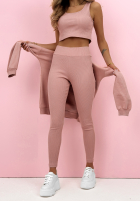 Set Sweatshirt, Leggings, top 3in1 Look At Me Puderrosa