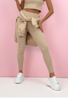 Komplet bluza, legginsy, top 3in1 Look At Me ecru