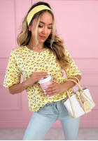 T-Shirt w różyczki La Rosa różowy