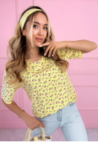 T-Shirt w różyczki La Rosa różowy