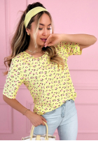 T-Shirt w różyczki La Rosa różowy