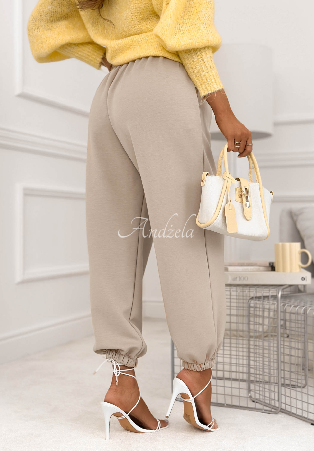 Viskosehose mit Bündchen What You Wanted Hell Beige