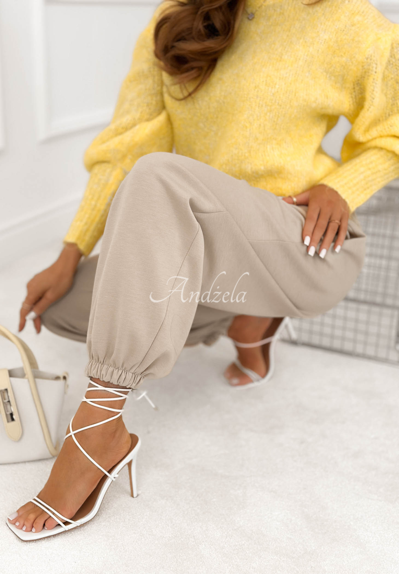 Viskosehose mit Bündchen What You Wanted Hell Beige