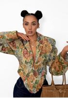 Żakardowa gorsetowa Blazer La Milla Amanda Beige