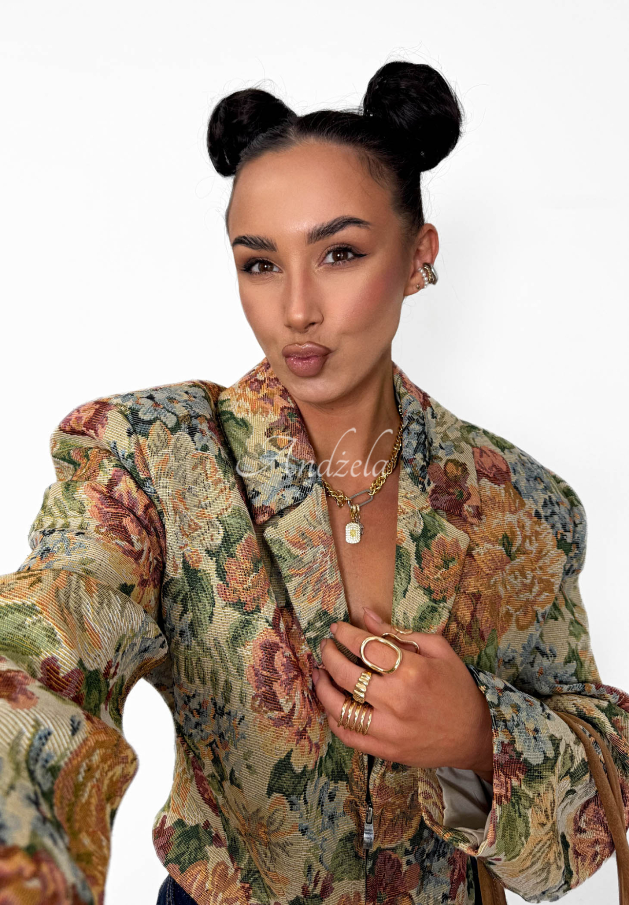 Jacquard-Korsettblazer aus Baumwolle La Milla Amanda Beige