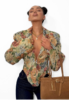 Żakardowa gorsetowa Blazer La Milla Amanda Beige