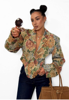 Żakardowa gorsetowa Blazer La Milla Amanda Beige