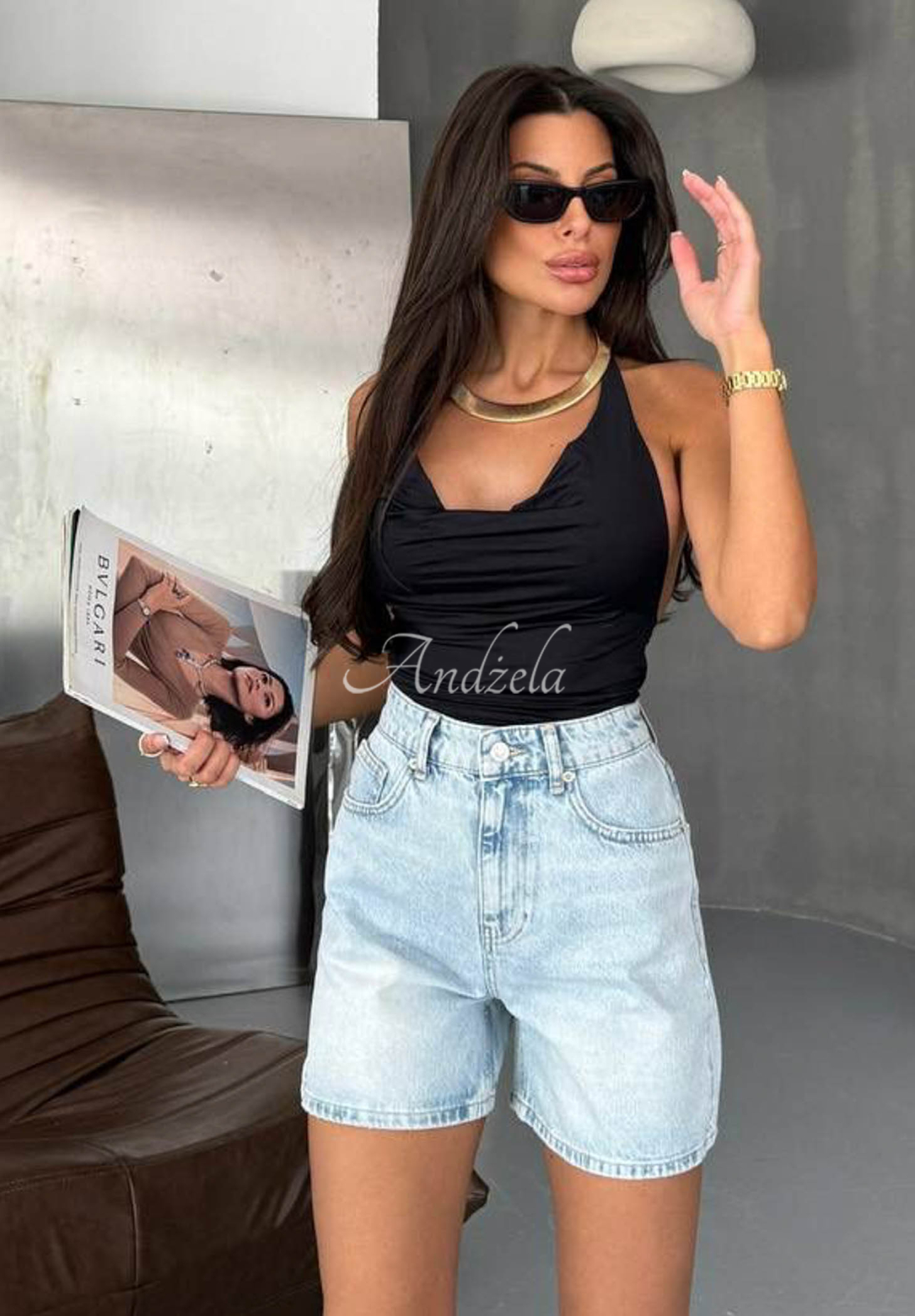 Jeansshorts Valerias Hellblau