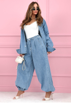 Jeans Set Hemd i Hose balloon Emmeline Hellblau