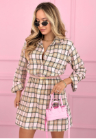 Koszulowa Kleid w kratę Sonnetta Puderrosa